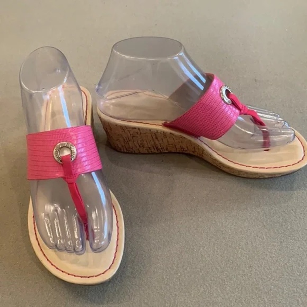 Liz Claiborne Lively Pink Wedge Sandals - Size 10 - NWOB! - Picture 2 of 12